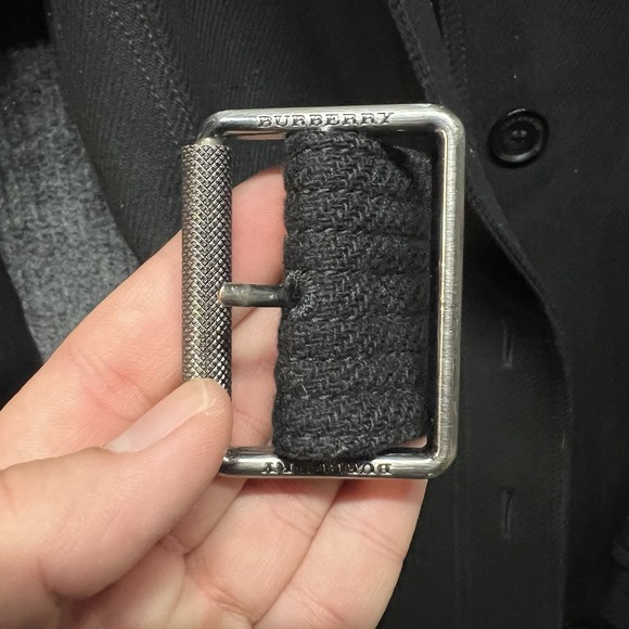 Burberry Brit Women's Rushfield Single Breasted Wool Coat Belted Size US 4 - Picture 15 of 16